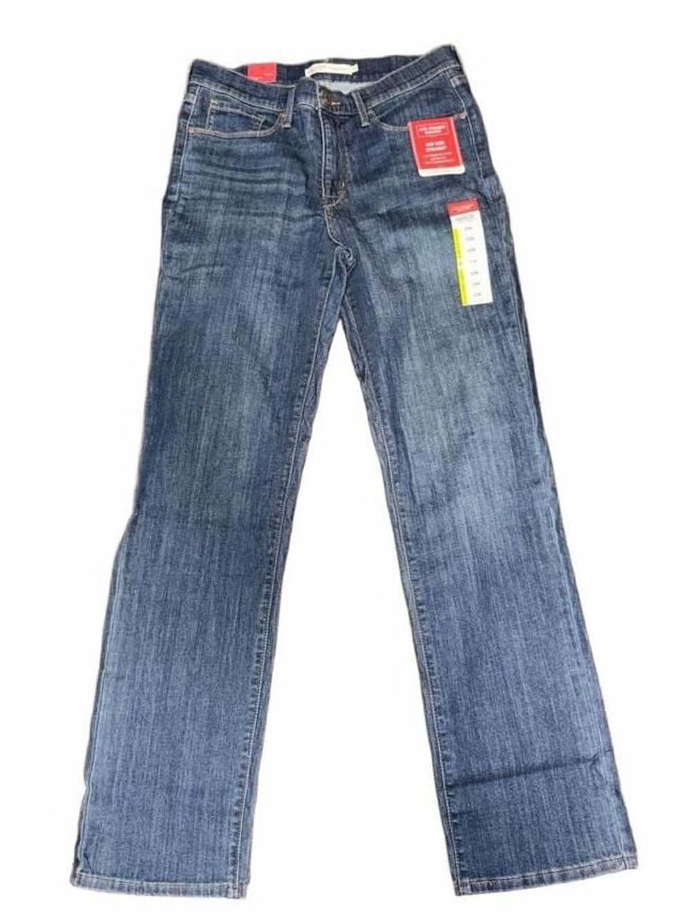 Levi Strauss Signature Mid Rise Straight Jeans Size 10M Blue Denim New
